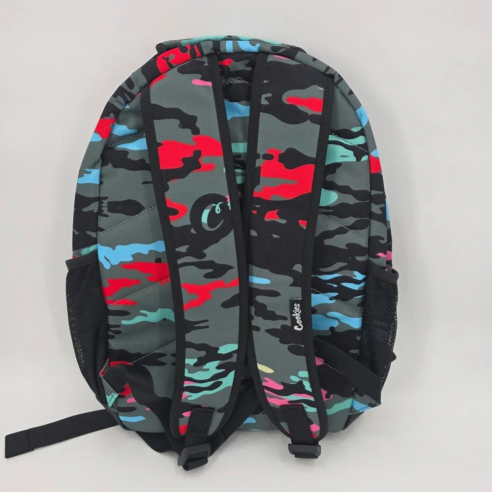 COOKIES ESCOBAR SMELL PROOF BACKPACK CAMO GREEN BAG ODOR PROOF MUTLI POCKET NEW!